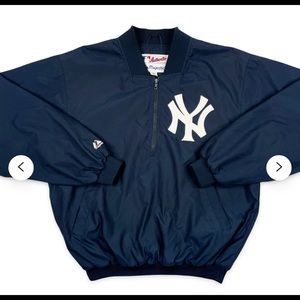 Vintage New York Yankees Jacket 90s Bomber Windbreaker Authentic Majestic R5